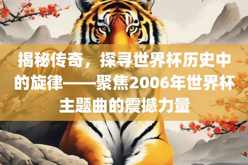 揭秘传奇，探寻世界杯历史中的旋律——聚焦2006年世界杯主题曲的震撼力量漯河市盈旭机械设备有限公司