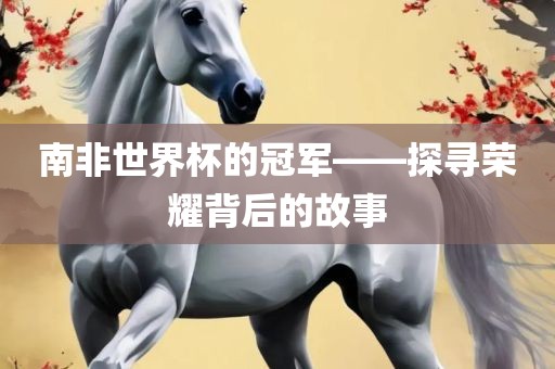 南非世界杯的冠军——探寻荣耀背后的故事