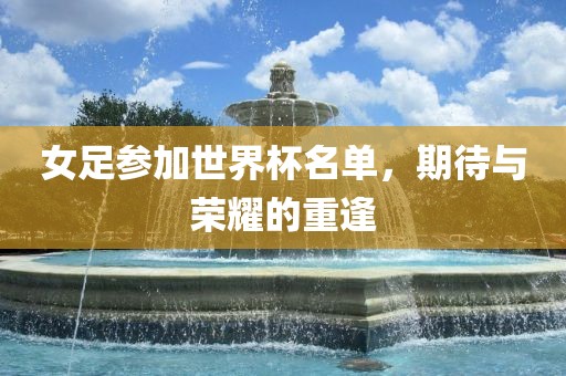 女足参加世界杯名单，期待与荣耀的重逢