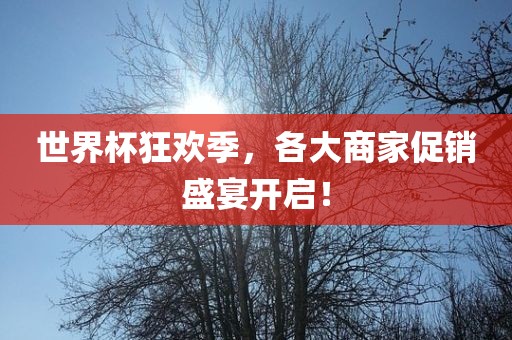 世界杯狂欢季，各大商家促销盛宴开启！