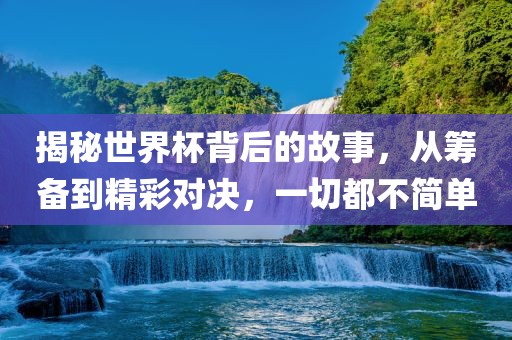 揭秘世界杯背后的故事，从筹备到精彩对决，一切都不简单漯河市盈旭机械设备有限公司