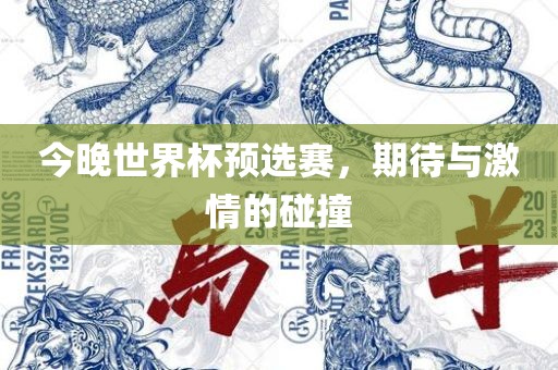 今晚世界杯预选赛，期待与激情的碰撞漯河市盈旭机械设备有限公司