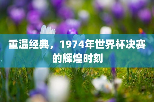 重温经典，1974年世界杯决赛的辉煌时刻