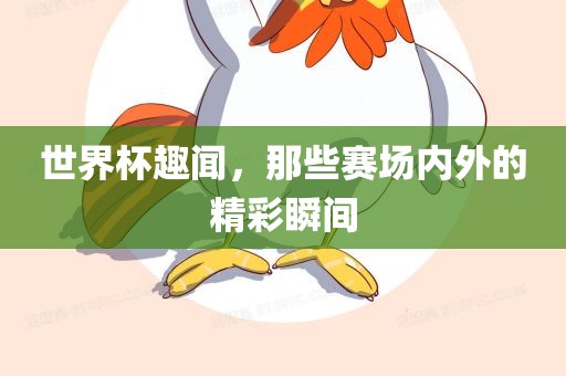 世界杯趣闻，那些赛场内外的精彩瞬间