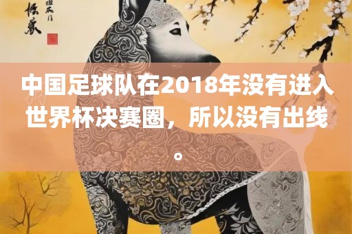 中国足球队在2018年没有进入世界杯决赛圈，所以没有出线。