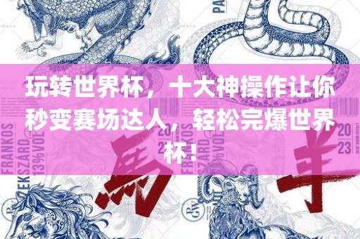 玩转世界杯，十大神操作让你秒变赛场达人，轻松完爆世界杯！漯河市盈旭机械设备有限公司