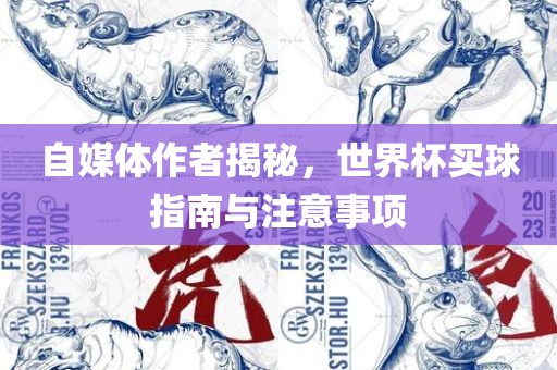 自媒体作者揭秘，世界杯买球指南与注意事项