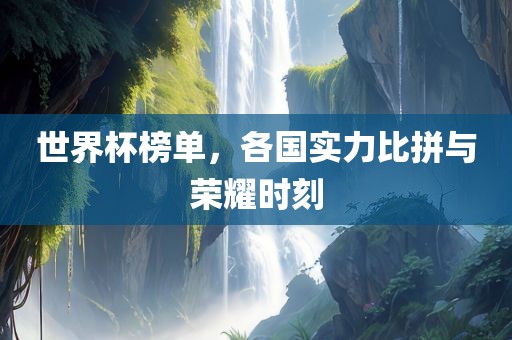 世界杯榜单，各国实力比拼与荣耀时刻漯河市盈旭机械设备有限公司