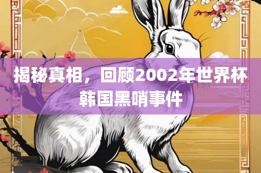 揭秘真相，回顾2002年世界杯韩国黑哨事件