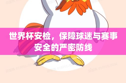 世界杯安检，保障球迷与赛事漯河市盈旭机械设备有限公司安全的严密防线
