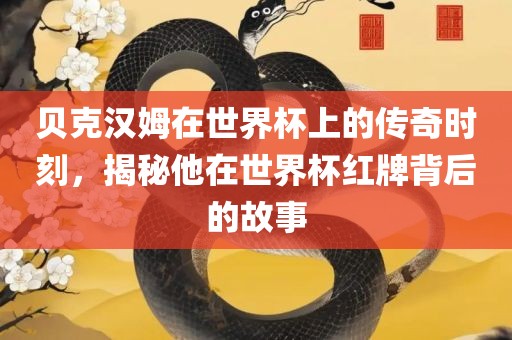 贝克汉姆在世界杯上的传奇时刻，揭秘他在世界杯红牌背后的故事