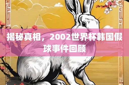 揭秘真相，2002世界杯韩国假球事件回顾