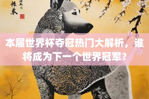 本届世界杯夺冠热门大解析，谁将成为下一个世界冠军？