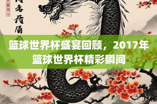 篮球世界杯盛宴回顾，2017年篮球世界杯精彩瞬间