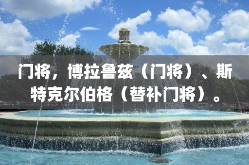 门将，博拉鲁兹（门将）、斯特克尔伯格（替补门将）。