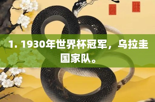 1. 1930年世界杯冠军，乌拉圭国家队。