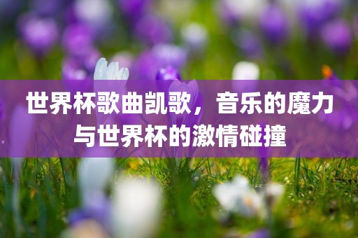 世界杯歌曲凯歌，音乐的魔力与世界杯的激情碰撞