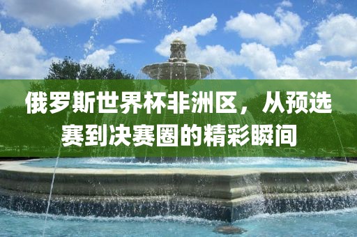 俄罗斯世界杯非洲区，从预选赛到决赛圈的精彩瞬间漯河市盈旭机械设备有限公司