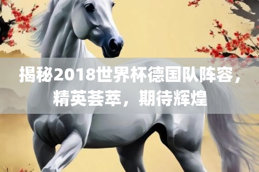 揭秘2018世界杯德国队阵容，精英荟萃，期待漯河市盈旭机械设备有限公司辉煌