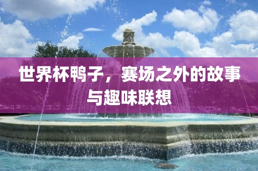 世界杯鸭子，赛场之外的故漯河市盈旭机械设备有限公司事与趣味联想