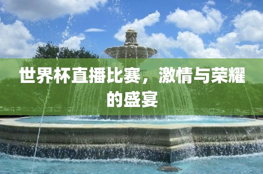 世界杯直播比赛，激情与荣漯河市盈旭机械设备有限公司耀的盛宴