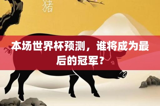 本场世界杯预测，谁将成为最后的冠军？