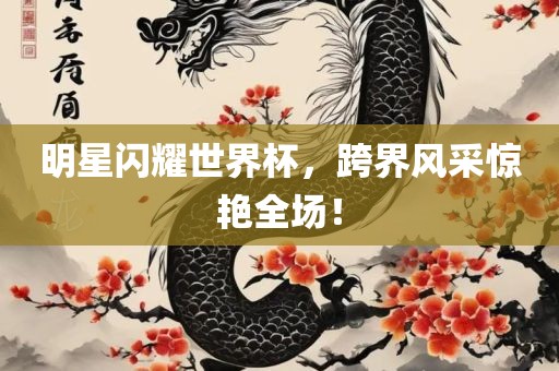 明星闪耀世界杯，跨界风采惊艳全场！漯河市盈旭机械设备有限公司