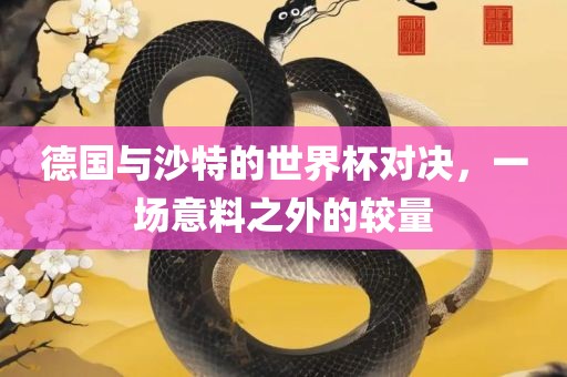 德国与沙特的世界杯对决，一场意料之外的较量漯河市盈旭机械设备有限公司