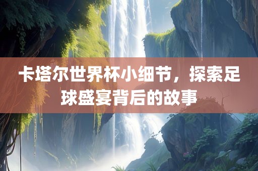 卡塔尔世界杯小细节，探索足球盛宴背后的故事
