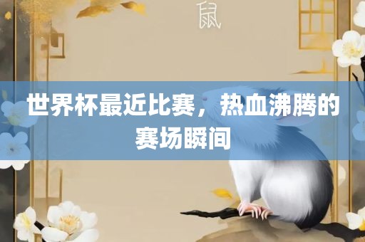 世界杯最近比赛，热血沸腾的赛场瞬间漯河市盈旭机械设备有限公司