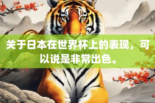 关于日本在世界杯上的表现，可以说是非常出色。
