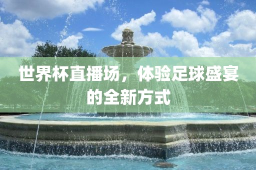 世界杯直播场，体验足球盛宴的全新方式