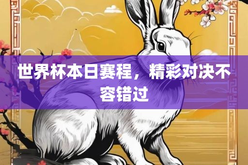 世界杯本日赛程，精彩对决不容错过