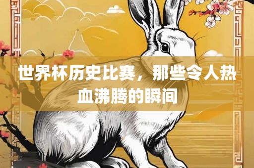 世界杯历史比赛，那些令人热血沸腾的瞬间