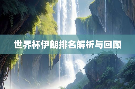世界杯伊朗排名解析与回顾