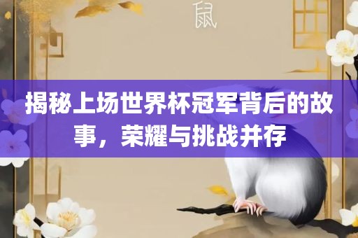 揭秘上场世界杯冠军背后的故事，荣耀与挑战并存